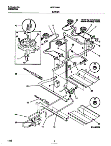 03 - Burner parts for Frigidaire Range WGF355BADE from AppliancePartsPros.com