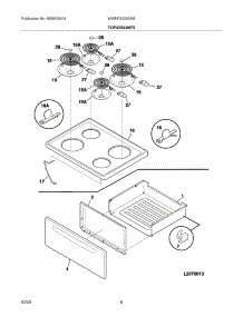 07 - Top / Drawer parts for White Westinghouse Range WWEF3002KWB from AppliancePartsPros.com
