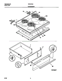 04 - Top / Drawer parts for Frigidaire Range WEF357BAWD from AppliancePartsPros.com