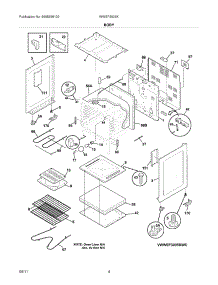 05 - Body parts for White Westinghouse Range WWEF3005KWC from AppliancePartsPros.com