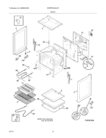 05 - Body parts for White Westinghouse Range WWEF3000LWC from AppliancePartsPros.com