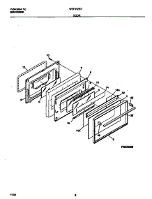 05 - Door parts for Frigidaire Range WEF352BEWC from AppliancePartsPros.com