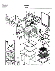 04 - Body parts for Frigidaire Range WGF355BAWB from AppliancePartsPros.com