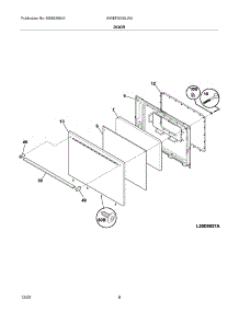 09 - Door parts for White Westinghouse Range WWEF3000LWA from AppliancePartsPros.com