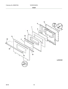 11 - Door parts for White Westinghouse Range WWGF3002KWC from AppliancePartsPros.com