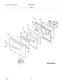 09 - Door parts for White Westinghouse Range WWEF3004KWF from AppliancePartsPros.com