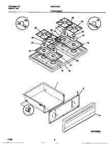 05 - Top / Drawer parts for Frigidaire Range WGF355BAWF from AppliancePartsPros.com
