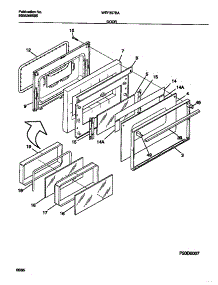 05 - Door parts for Frigidaire Range WEF357BAWB from AppliancePartsPros.com