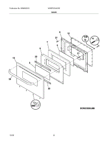 09 - Door parts for White Westinghouse Range WWEF3004KWE from AppliancePartsPros.com