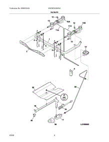 05 - Burner parts for White Westinghouse Range WWGF3000KWA from AppliancePartsPros.com