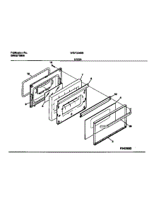06 - Door parts for Frigidaire Range WGF324BBWB from AppliancePartsPros.com
