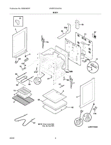 05 - Body parts for White Westinghouse Range WWEF3004KWA from AppliancePartsPros.com