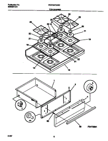 05 - Top / Drawer parts for Frigidaire Range WGF357CBSC from AppliancePartsPros.com