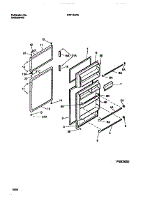 02 - Door Section parts for Frigidaire Refrigerator PRT134PCD3 from AppliancePartsPros.com