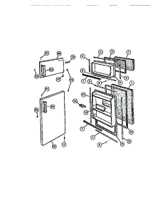 02 - Door parts for Frigidaire Refrigerator CTN110BKL1 from AppliancePartsPros.com