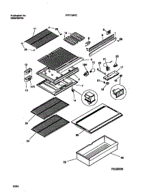 04 - Shelves, Controls, Divider, Mullion parts for Frigidaire Refrigerator PRT134PCD3 from AppliancePartsPros.com