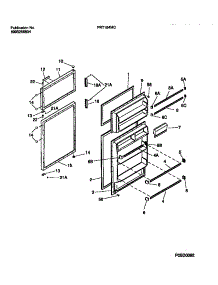 02 - Door Section parts for Frigidaire Refrigerator PRT154MCD4 from AppliancePartsPros.com