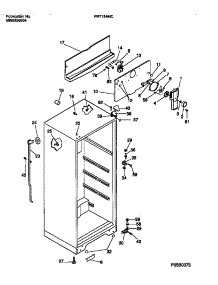 03 - Cabinet W / Fan Assembly parts for Frigidaire Refrigerator PRT154MCD4 from AppliancePartsPros.com