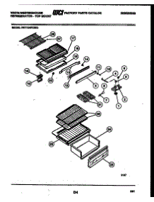 04 - Shelves And Supports parts for Frigidaire Refrigerator PRT134PCD0 from AppliancePartsPros.com