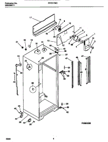 03 - Cabinet W / Fan Assembly parts for Frigidaire Refrigerator PRT215MCW5 from AppliancePartsPros.com