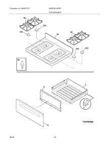 09 - Top / Drawer parts for White Westinghouse Range WWGF3004KWF from AppliancePartsPros.com