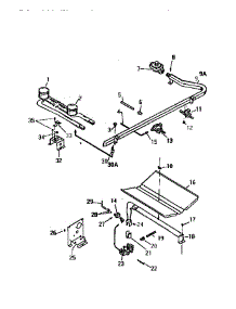 04 - Burner Assembly parts for Frigidaire Range GF201HXW0 from AppliancePartsPros.com