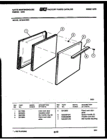 04 - Door Parts parts for Frigidaire Range GF204KXD3 from AppliancePartsPros.com