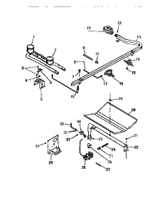 04 - Burner Assembly parts for Frigidaire Range GF410HXF1 from AppliancePartsPros.com