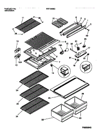 04 - Shelves, Controls, Divider, Mullion parts for Frigidaire Refrigerator PRT154MCW4 from AppliancePartsPros.com