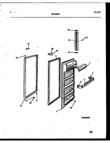 03 - Refrigerator Door Parts parts for Frigidaire Refrigerator RS192MCH1 from AppliancePartsPros.com