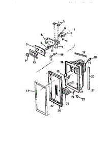 09 - Ice Door Housing parts for Frigidaire Refrigerator RS229GCW2 from AppliancePartsPros.com