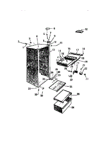 03 - Cabinet, Shelves, Divider, Fan Asse parts for Frigidaire Refrigerator RC131GCW2 from AppliancePartsPros.com