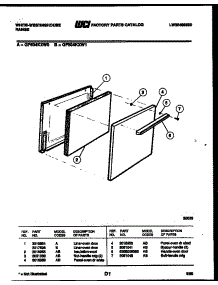 06 - Door Parts parts for Frigidaire Range GF504KXD1 from AppliancePartsPros.com