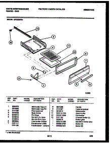 04 - Broiler Drawer Parts parts for Frigidaire Range GF620NW4 from AppliancePartsPros.com