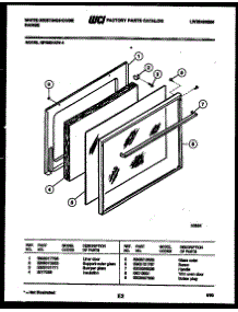 03 - Door Parts parts for Frigidaire Range GF620HXW4 from AppliancePartsPros.com