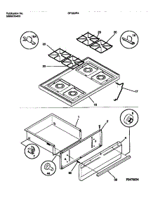 05 - Top / Drawer parts for Frigidaire Range GF680RXD2 from AppliancePartsPros.com
