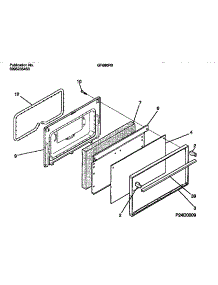 06 - Door parts for Frigidaire Range GF680RXD2 from AppliancePartsPros.com