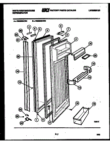 03 - Refrigerator Door Parts parts for Frigidaire Refrigerator RS229GCW5 from AppliancePartsPros.com