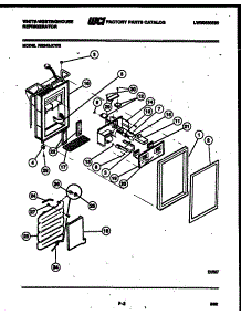 07 - Ice Door, Dispenser And Water Tank parts for Frigidaire Refrigerator RS249JCW2 from AppliancePartsPros.com