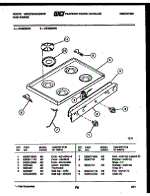 03 - Cooktop Parts parts for Frigidaire Range GF860NW3 from AppliancePartsPros.com