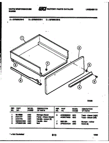 05 - Drawer Parts parts for Frigidaire Range GF980KXW2 from AppliancePartsPros.com