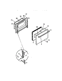 03 - Door parts for Frigidaire Range KF100HDD1 from AppliancePartsPros.com