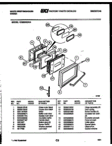 05 - Door Parts parts for Frigidaire Range KD860GDK4 from AppliancePartsPros.com