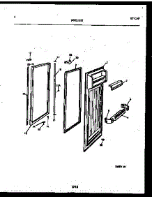 03 - Refrigerator Door Parts parts for Frigidaire Refrigerator RS249NCW1 from AppliancePartsPros.com