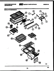 04 - Shelves And Supports parts for Frigidaire Refrigerator RT151MLW0 from AppliancePartsPros.com