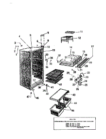 03 - Cabinet, Shelves, Divider, Fan parts for Frigidaire Refrigerator RT142GCW3 from AppliancePartsPros.com