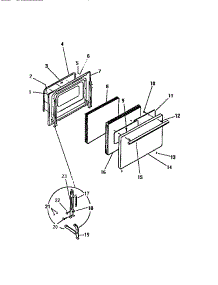 04 - Door parts for Frigidaire Range KF300GDH1 from AppliancePartsPros.com