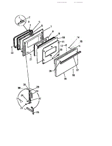 04 - Door parts for Frigidaire Range KF330JDWO from AppliancePartsPros.com