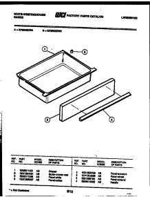 07 - Drawer Parts parts for Frigidaire Range KF350GDF5 from AppliancePartsPros.com