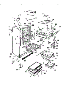 03 - Cabinet, Shelves, Divider, Fan Asse parts for Frigidaire Refrigerator RT170GCV3 from AppliancePartsPros.com